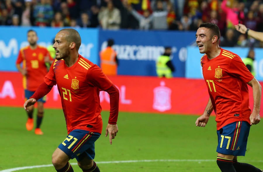 España golea a Costa Rica en La Rosaleda en el amistoso para preparar el Mundial 2018.
