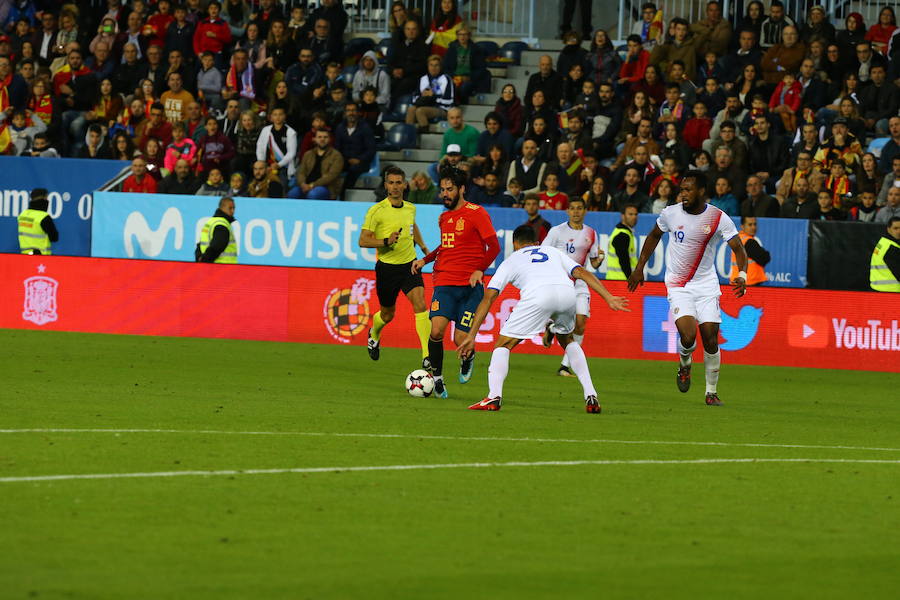 España golea a Costa Rica en La Rosaleda en el amistoso para preparar el Mundial 2018.