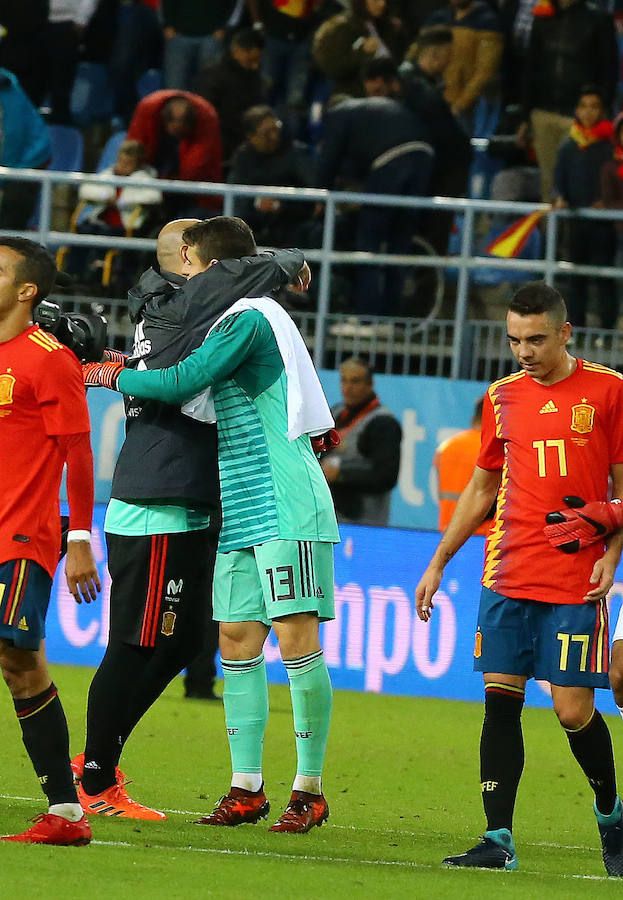 España golea a Costa Rica en La Rosaleda en el amistoso para preparar el Mundial 2018.