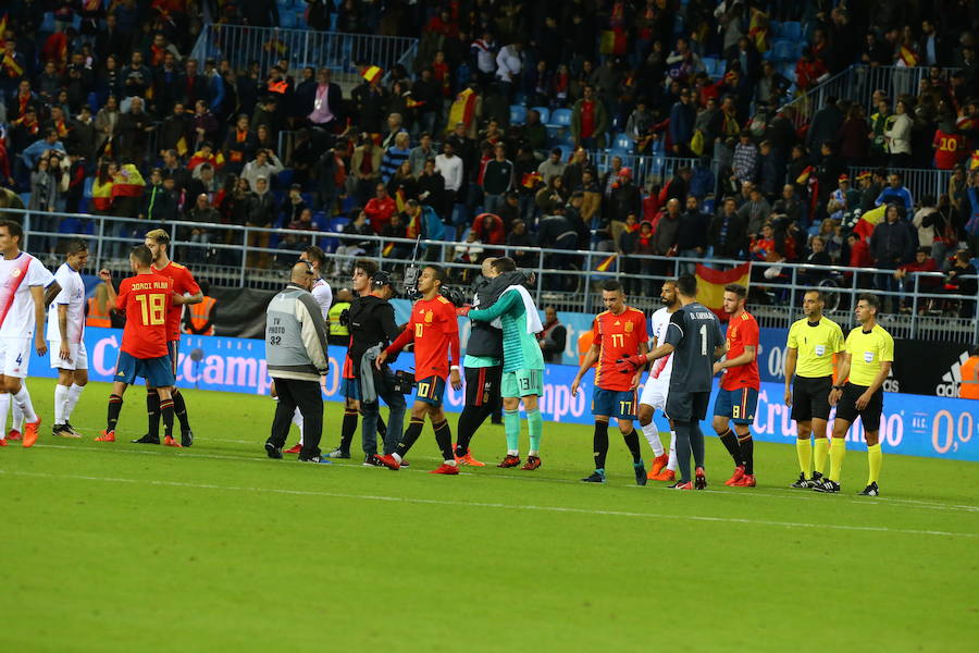 España golea a Costa Rica en La Rosaleda en el amistoso para preparar el Mundial 2018.