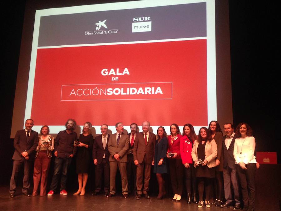 Arrabal, Harena, Debra-Piel de Mariposa, Málaga Acoge y Fundación Andrés Olivares protagonizan el evento, organizado por Diario SUR y la Obra Social La Caixa