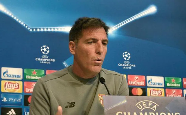 Eduardo Berizzo, durante la rueda de prensa. 