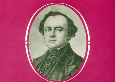 Imagen secundaria 1 - Arriba: Retrato del marqués de Salamanca, de joven. Abajo: Portada de la biografía del marqués de Salamanca, escrita por Florentino Hernández Girbal y estatua del marqués de Salamanca, en Madrid, donde construyó uno de los barrios más elegantes de la capital