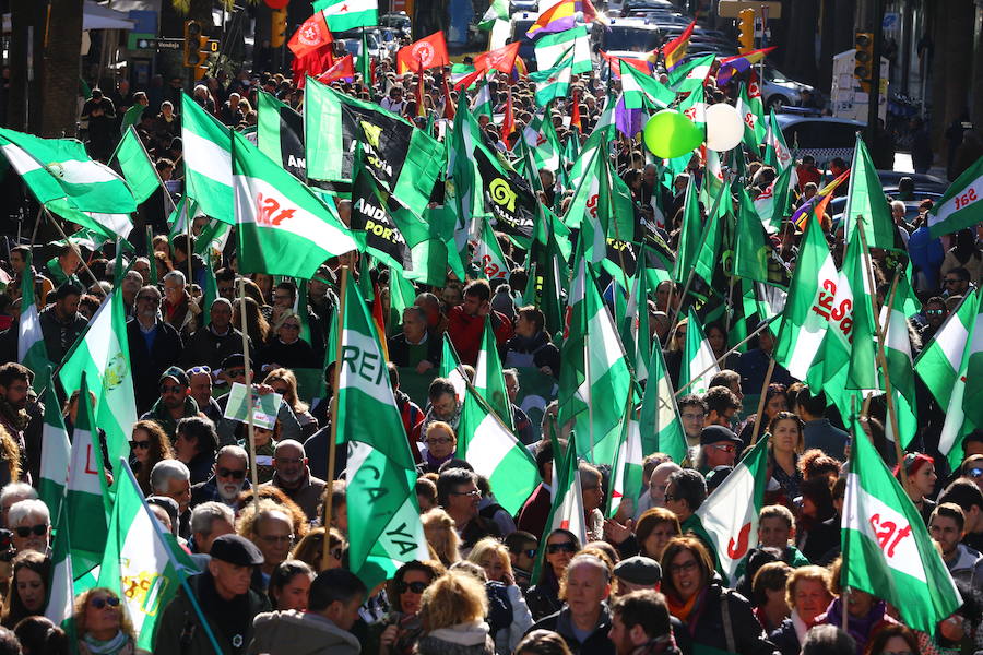 Fotos de la manifestación por el 40 aniversario de la muerte de Manuel José García Caparrós en Málaga