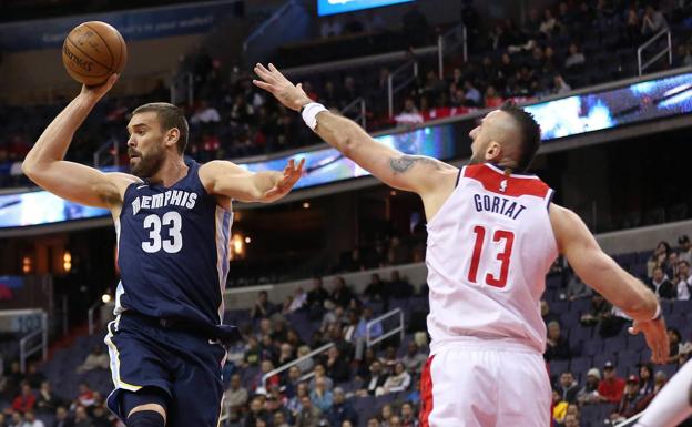 Marc Gasol, durante el partido ante los Wizards. 