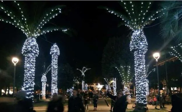 La supuesta foto de uno de los parques de Gandía.