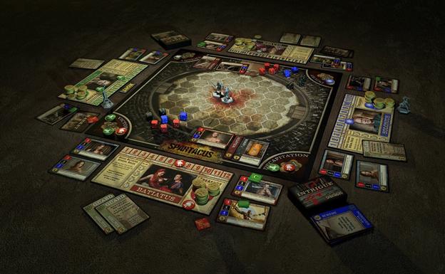 Tablero del juego de mesa 'Spartacus: Un juego de sangre y traición'.