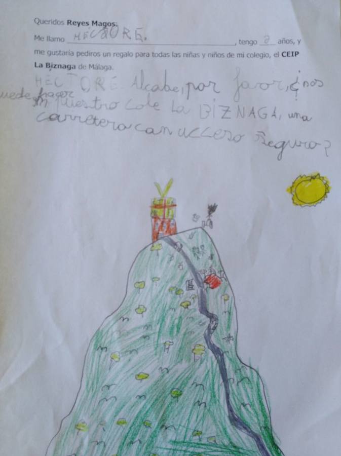 Imagen secundaria 2 - Dibujo de Aron, de 10 años. Carta de Cris, de 6 años. El dibujo de Héctor, de 6 años.