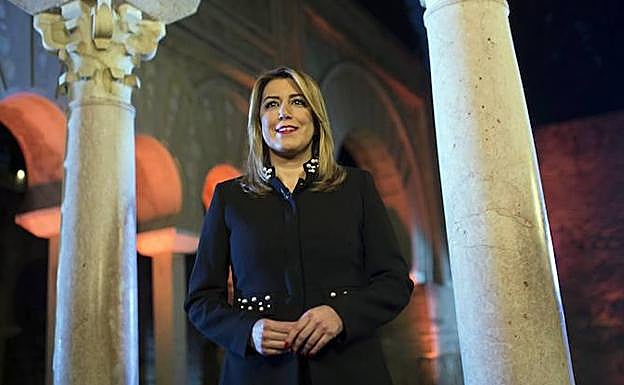 Susana Díaz, durante el discurso. 