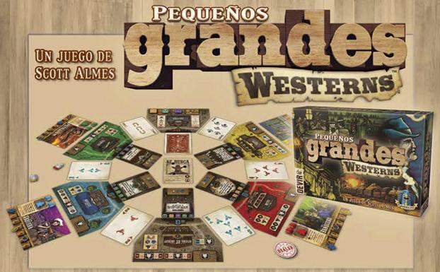 Tablero del juego de mesa 'Pequeños Grandes Westerns'.