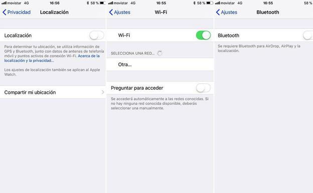 Las tres opciones se pueden desactivar desde el menú Ajustes.