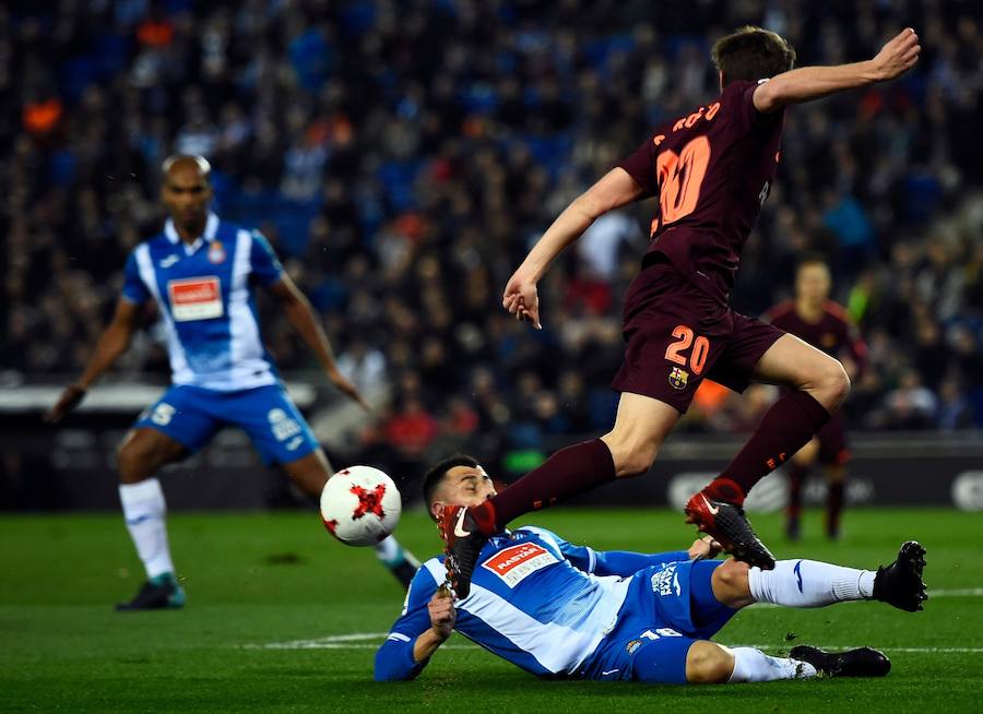 Un tanto de Melendo le dio la victoria al conjunto perico en la ida de cuartos de Copa y dejó en 29 la racha de partidos invicto del Barcelona. 