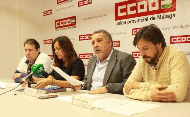 Navas, Segado, González Delgado y Fuentelsaz, en la rueda de prensa.