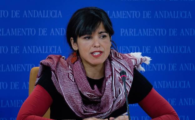 La coordinadora general de Podemos Andalucía, Teresa Rodríguez.