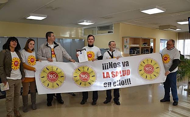 Los miembros de la plataforma, durante un acto reciente. 