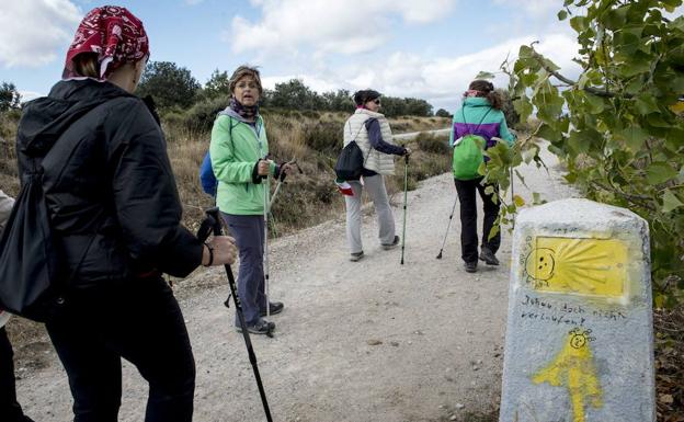 Peregrinos en el Camino de Santiago.