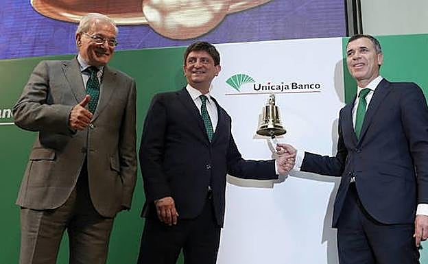 Unicaja, un valor al alza entre las tormentas de junio y febrero
