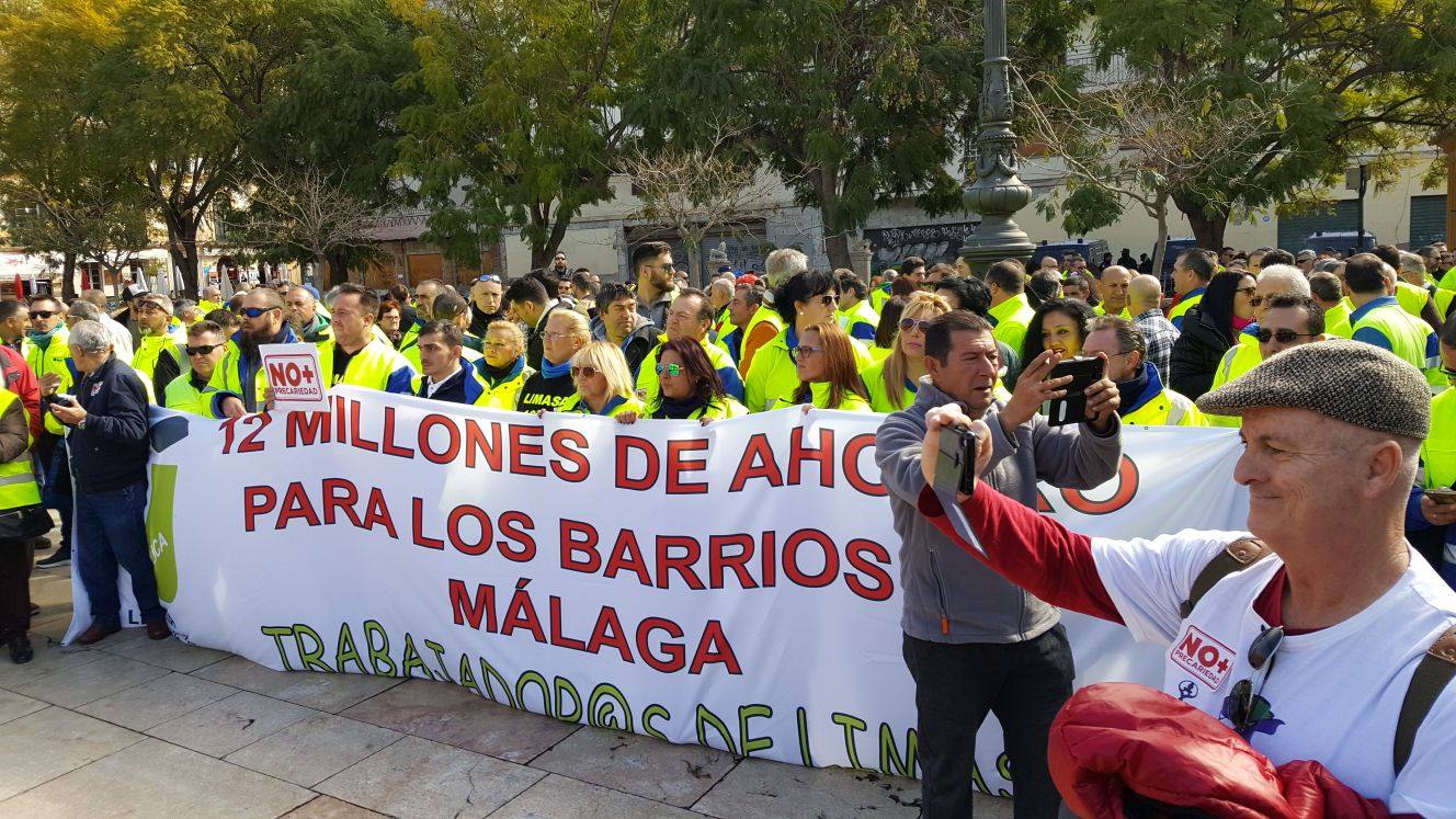 Entre los concentrados han estado trabajadores de Limasa 