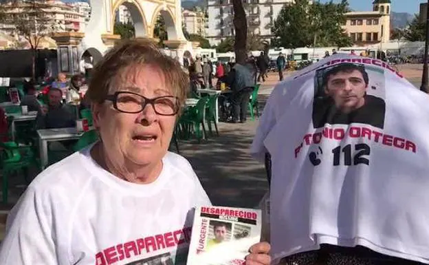 La madre de Antonio Ortega, este sábado en Fuengirola. 