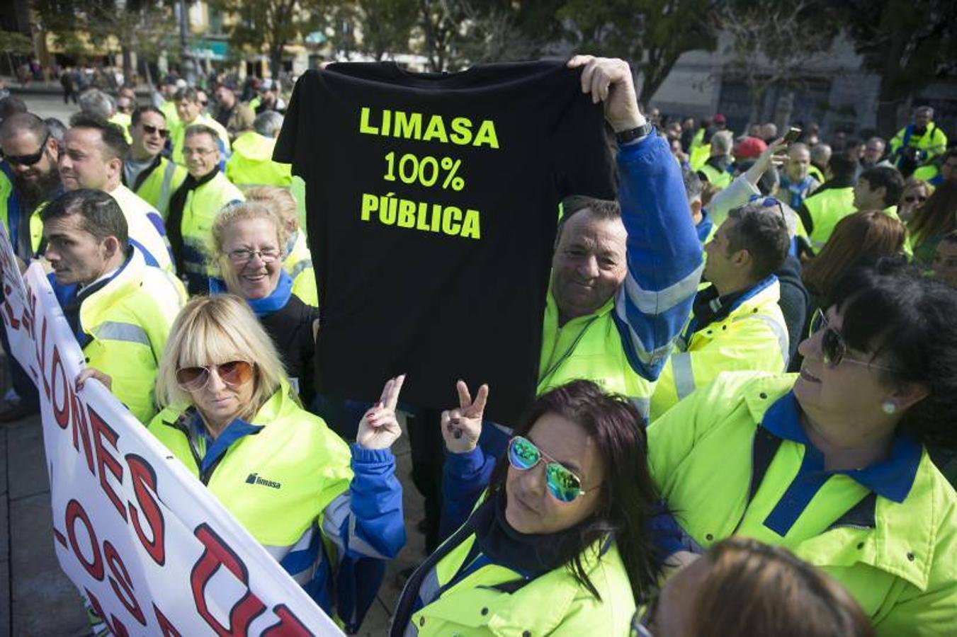 Entre los concentrados han estado trabajadores de Limasa 