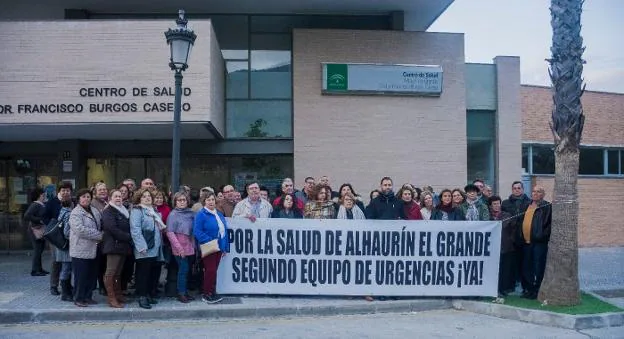 Última concentración de la plataforma por la sanidad de Alhaurín el Grande. 