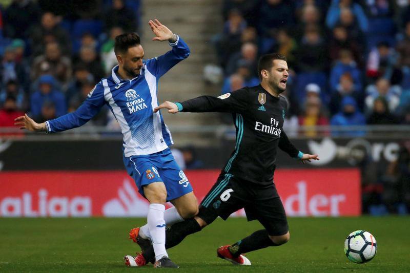 Las mejores imágenes del partido correspondiente a la 26ª jornada de Liga entre el Espanyol y el Real Madrid