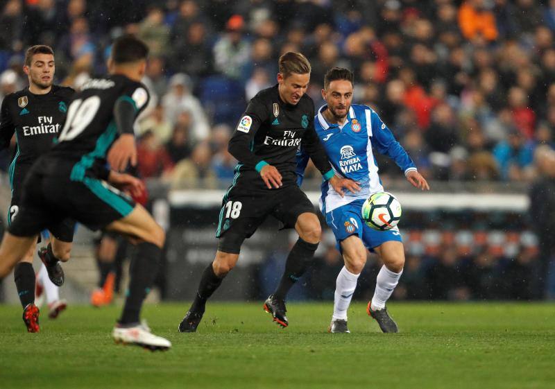 Las mejores imágenes del partido correspondiente a la 26ª jornada de Liga entre el Espanyol y el Real Madrid