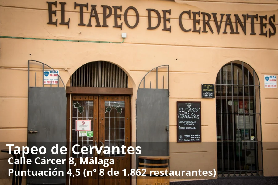 Estos son los 10 mejores restaurantes de Málaga según las puntuaciones aportadas al portal Tripadvisor.