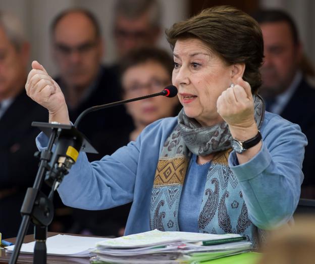 Magdalena Álvarez, ayer en el juicio del 'caso ERE'. 