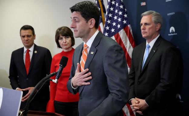 El republicano Paul Ryan, presidente de la Cámara de Representantes.