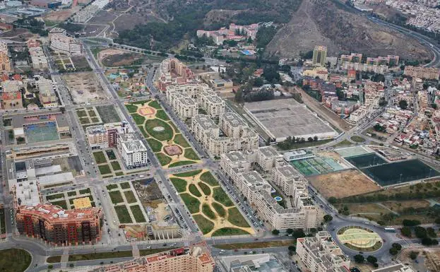 Vista aérea de la zona de Teatinos, donde se han reactivado varios proyectos residenciales.