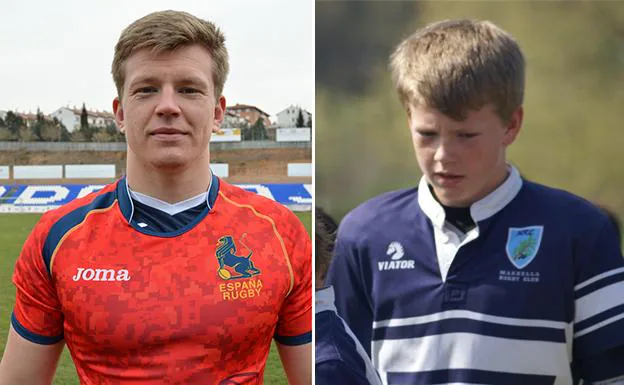 Joshua Peters en la actualidad y cuando era infantil en Marbella