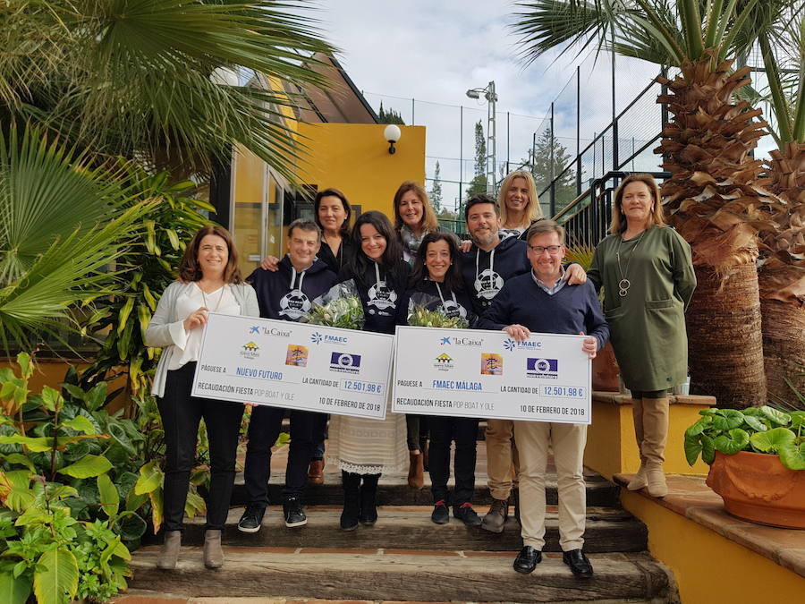 Ángela Fontana, Chicho Marín, Pura Guerrero, María Piédrola, Rosa Vera, Ana Gutiérrez, Rubén Fernández, Sonia Vera, José Aldecoa y Marta Acha en el almuerzo solidario de Nuevo Futuro