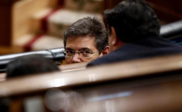 El ministro de Justicia, Rafael Catalá, durante el debate en el Congreso.