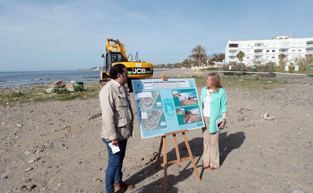 Comienzan las obras para sacar de la playa de San Pedro pozos y conducciones de saneamiento
