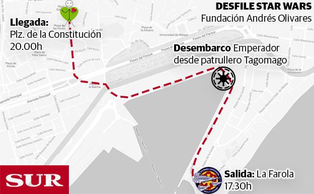 Recorrido del desfile el sábado 5 de mayo.