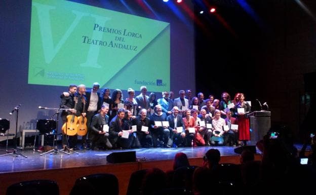 foto de familia de los Premios Lorca 2018