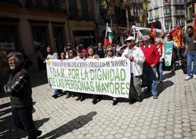 Imagen secundaria 1 - Multitudinaria manifestación en Málaga por una pensiones dignas