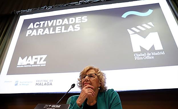 Manuela Carmena, mostró su recién creada Madrid Film Office