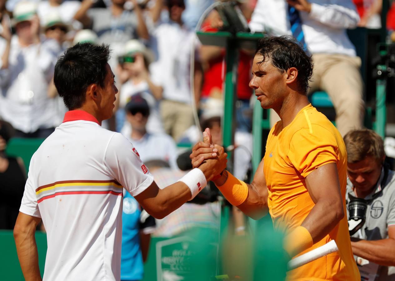 Las mejores imágenes de la final del Master 1.000 de Montecarlo entre el español Rafa Nadal y el japonés Kei Nishikori.