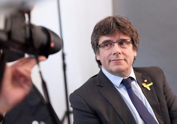 Carles Puigdemont, en una comparecencia ante la prensa en Berlín. :: Hayoung Jeon / efe