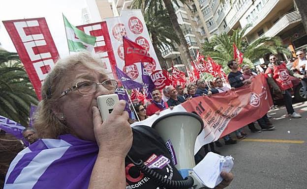 Un momento de la manifestación de Málaga.
