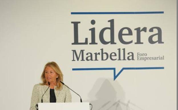 Ángeles Muñoz, durante su participción en el foro Lidera Marbella. 