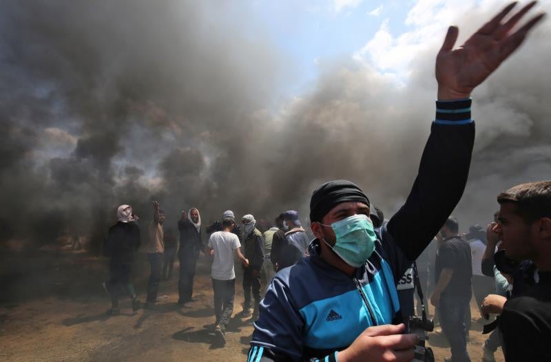 Más de cuarenta muertos y más de un millar de fallecidos en Gaza, en las protestas contra la embajada de EE UU en Jerusalén