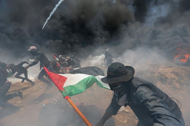 Más de cuarenta muertos y más de un millar de fallecidos en Gaza, en las protestas contra la embajada de EE UU en Jerusalén