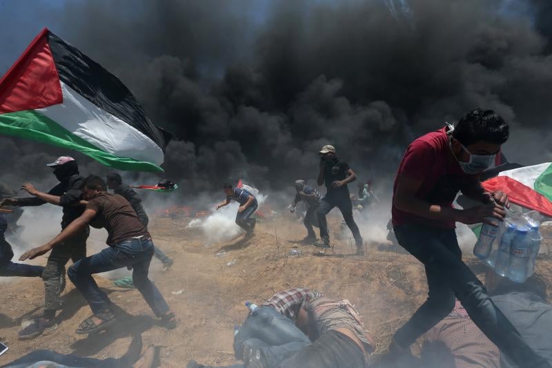 Más de cuarenta muertos y más de un millar de fallecidos en Gaza, en las protestas contra la embajada de EE UU en Jerusalén