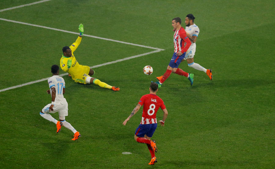 Dos tantos de Antoine Griezmann y otro de Gabi le sirvieron al Atlético de Madrid para derrotar en Lyon al Olympique de Marsella y conquistar su tercera Europa League. 