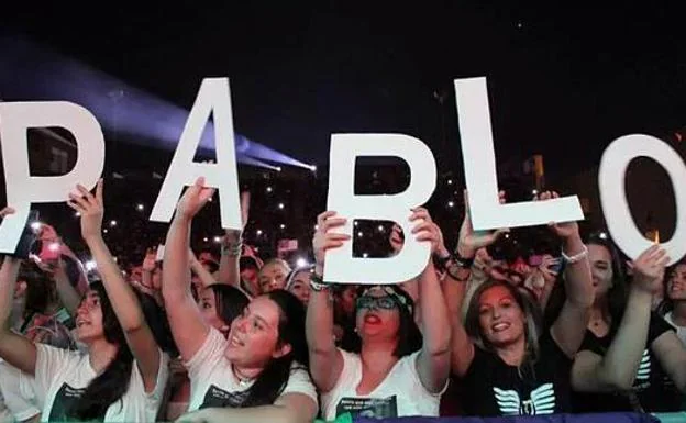 Imagen de archivo de un concierto de Pablo Alborán. 