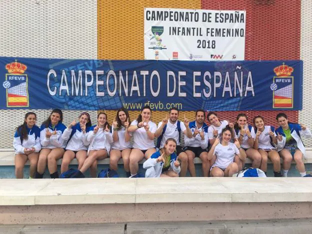 Los equipo infantil femenino del Colegio La Colina. :: sur