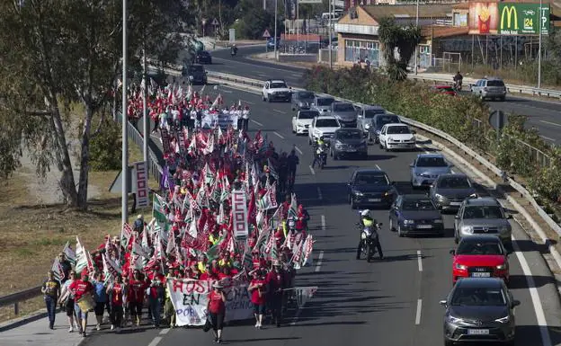 Los trabajadores del sector celebraron en mayo una marcha para defender un convenio digno. 